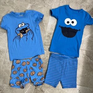 GAP Blue Cookie Character Kids Pajama Set